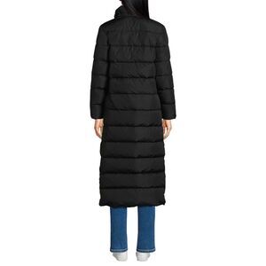 Winter Coat Midi Long Down 600 fill full zip side zippers Maxi Black pockets S